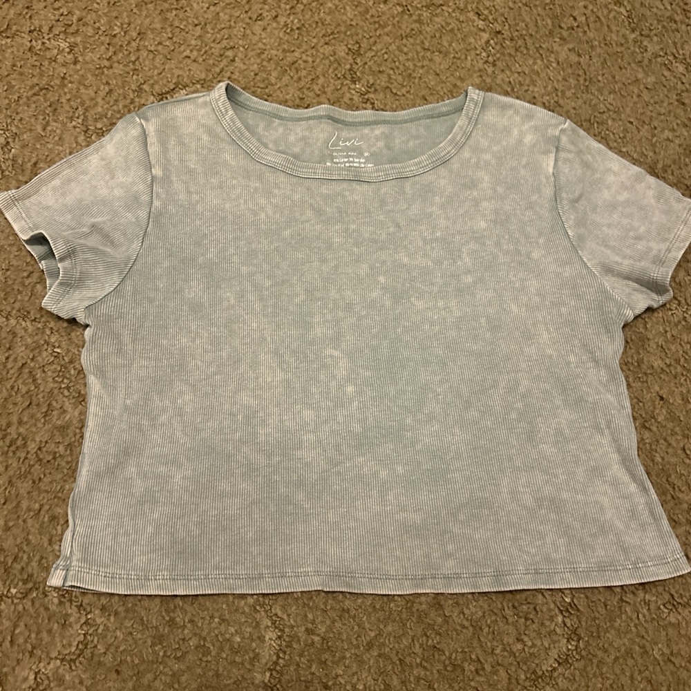 Olivia Rae Gray Boxy Crop T-Shirt